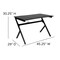 Flash Furniture Black Gaming Desk-Cup Holder/Reclining Chair Set BLN-X40D1904-RD-GG - alternate 7